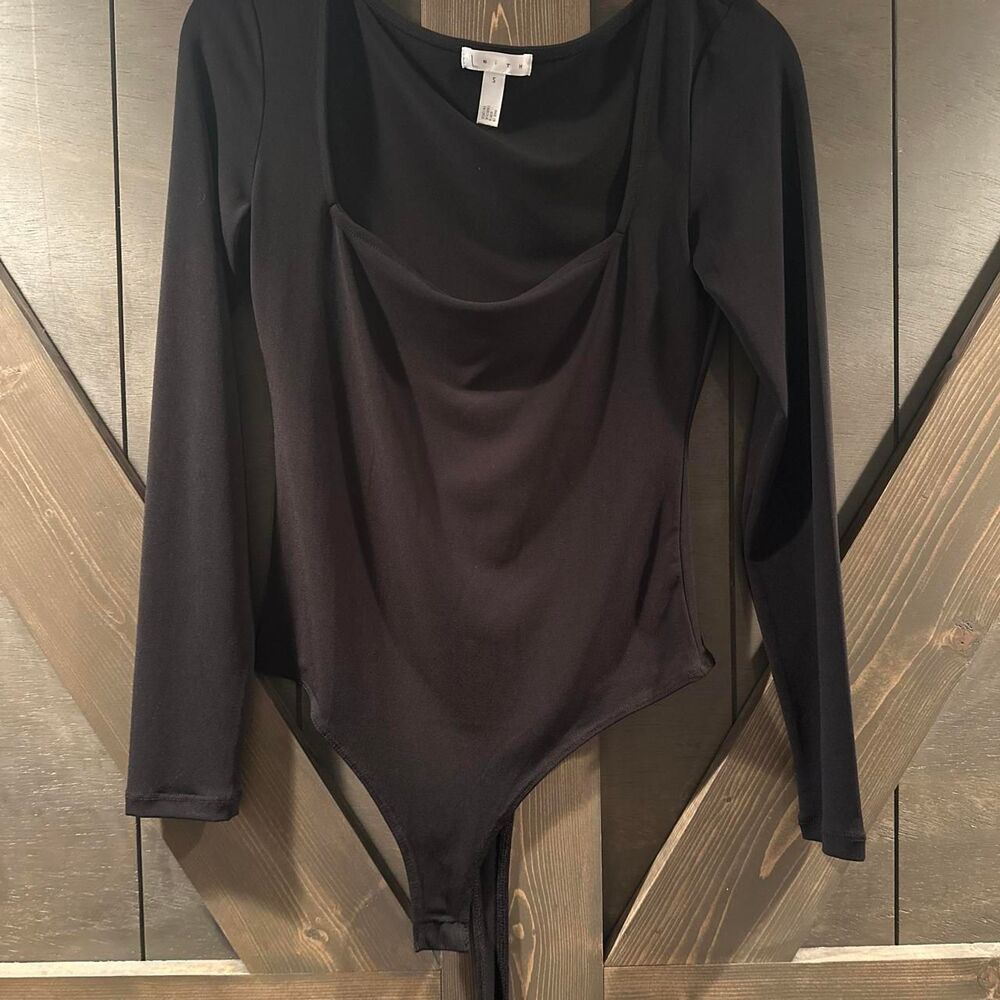 Leith Women's Black Bodysuit